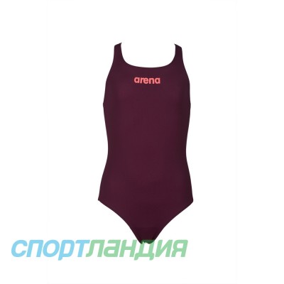 Купальник дитячий Arena SOLID SWIM PRO JR red wine-shiny pink 2A263-439  